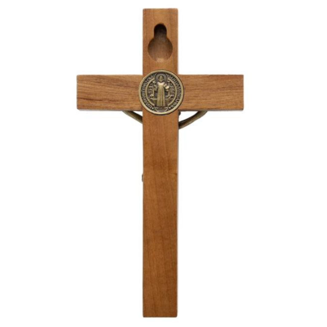 Cruz Tradicional de Parede 12 cm – Medalha de São Bento