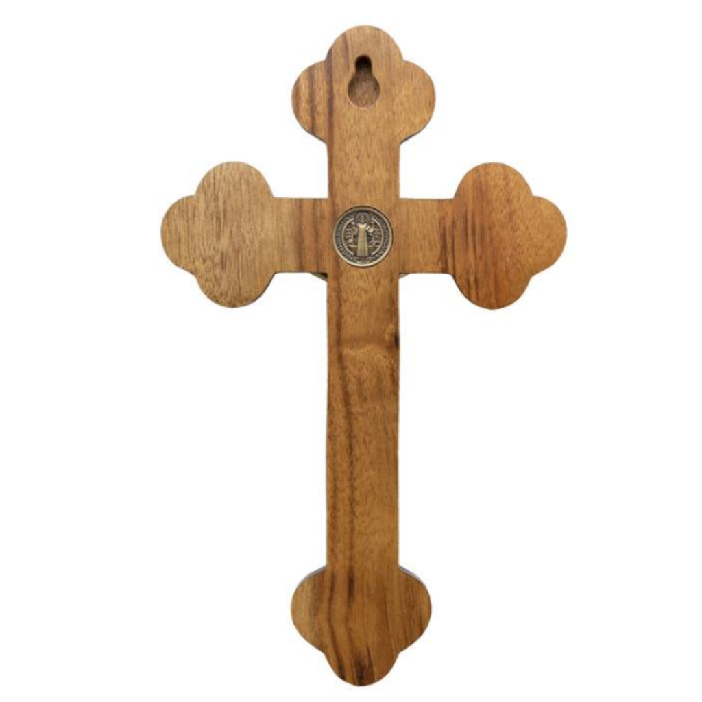 Cruz Moldada de Parede 19 cm – Medalha de São Bento