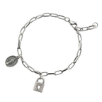 Pulseira Corrente Servos de Nossa Senhora das Graças – Inox, Medalha Pequena