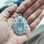 Medalha Milagrosa de Nossa Senhora das Graças – Extra Grande, Prata
