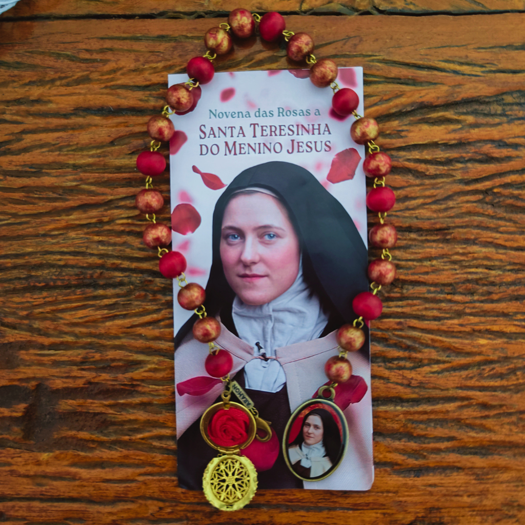 NOVENA SANTA TERESINHA - PETALAS VERMELHAS - RELICARIO