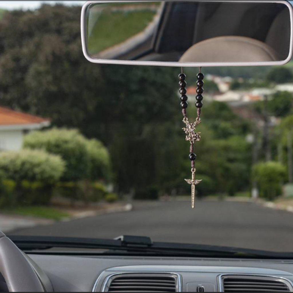 DEZENA COM FECHO SAO MIGUEL ARCANJO - PARA CARRO - 8MM