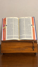 PORTA BIBLIA DE MADEIRA - COM GAVETA - TUA PALAVRA É LAMPADA